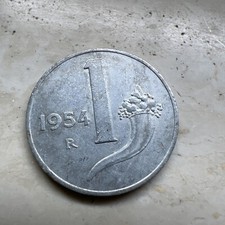Una Lira Moneta Rara 1954