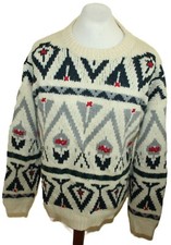 Maglione SPESSO UOMO TARGET ETNICO NORVEGESE MAGLIA LANA, PIUTTOSTO taglia L/54