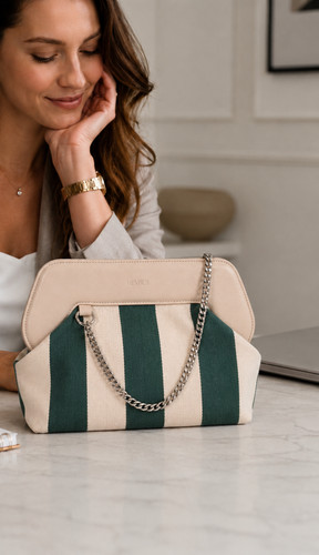 Pochette borsetta tela catena