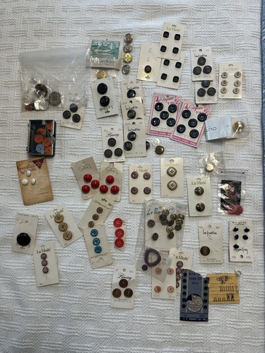 Lotto bottoni vintage carte - lotto, su
