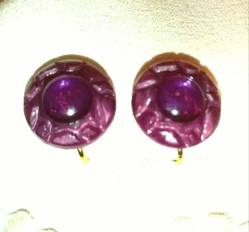 Orecchini rotondi viola