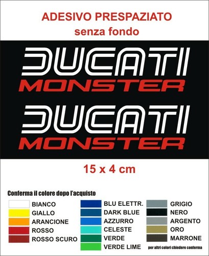 Adesivi ducati monster - adesivi,