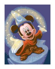 Disney Magic Mickey Mouse Cartoon Counted Cross-Stitch Needlepoint Pattern Chart