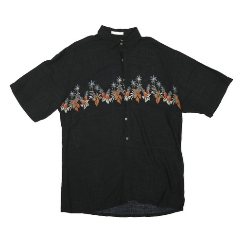 Camicia hawaiian nera uomo - hawaiian,