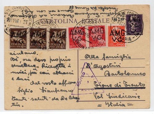 Amg cartolina postale c - amg.vg.,