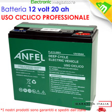 BATTERIA AL PIOMBO 12V 20AH USO CICLICO 6-DZM-20 6-DZM-22 BICI e SCOOTER ELETTRI