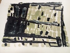 ORFEO TAMBURI  LITOGRAFIA ORIGINALE PROVA DI STAMPA NUMERATA 2/4