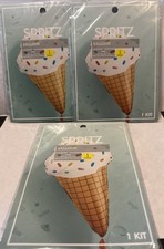 3 kit palloncini cono gelato