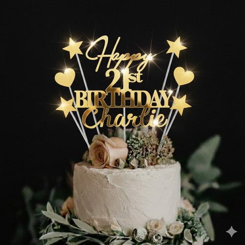 Cake topper acrilico - cake,