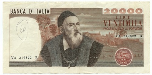 20000 lire banca italia - banca, d'italia