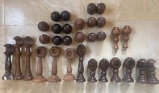 4º lotto supporti per bastoni in legno per tende