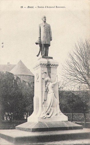 Cpa brest statue d armand - cpa,