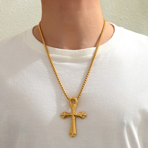 Collana con ciondolo - croce, in