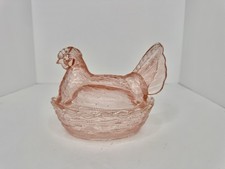 Vintage Heisey vetro gallina