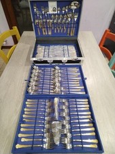 Set di 100 posate pintinox acciaio/oro 24k con valigetta la roncato