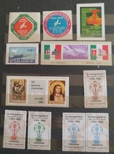 lotto erinnofili vari - expo filatelia - aviazione calcio etc. - chiudilettera