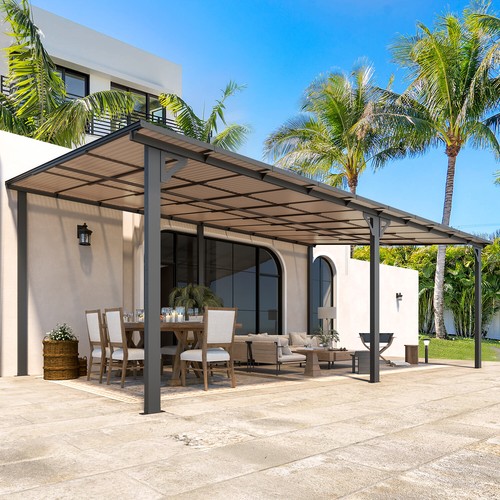 Wall mounted pergola gazebo - wall,