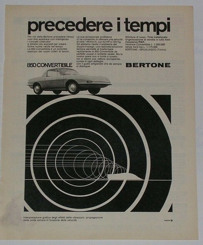 Advert pubblicità auto 1967 - pubblicità,