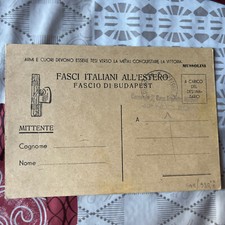 Cartolina Franchigia Fasci Italiani All’estero Budapest