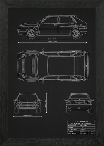 Quadro lancia delta integrale - quadro,