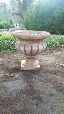 VASO CALICE ORCIO FIORIERA PER PIANTE DA GIARDINO ESTERNO IN CEMENTO MARMO H38CM