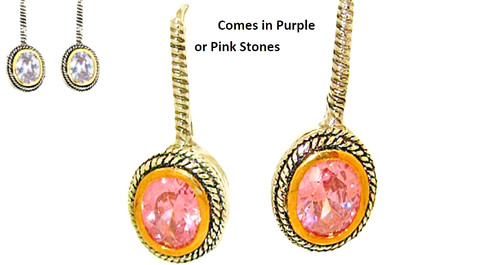 Cable earring rosa viola - cable,