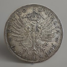 2 LIRE 1902 VITTORIO EMANUELE III REGNO D’ITALIA GIG.90 R QBB/BB