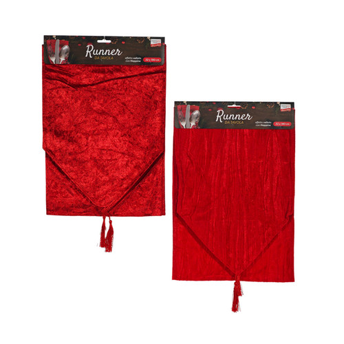 Runner velluto rosso - velluto, x