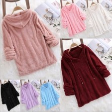 Womens Plush Hoodie Fleece
