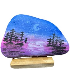 “Foresta Umbra” di Notte, Opera Prima di Gabriele Pietra dipinta colori acrilici