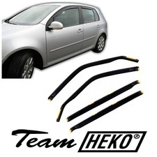 Deflettori Aria Per VW Golf 5 2004-2011 5-Porte Set 4 Antiturbo Antivento Heko