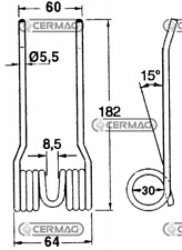 Molla per rotopressa raccoglitrice FORT - MORRA