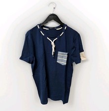 T-shirt PIAZZA ITALIA Man Stile Marinaio Navy Marines Color Blu Tg M