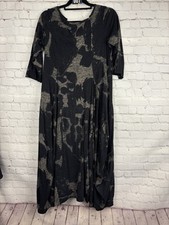 Rundholz Patana Plantations Avantgarde abito lungo nero oversize bolla grande