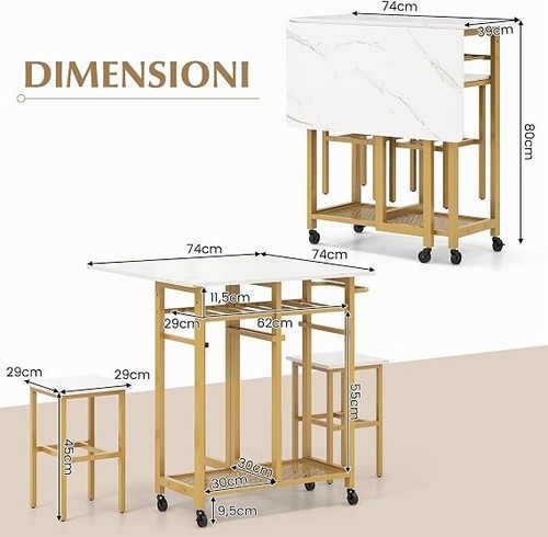 Set tavolo pieghevole 2 - pieghevole,
