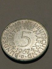 5 MARCHI ARGENTO GERMANIA 1967