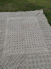 Antico Copriletto Écru A Punto Chiaccherino