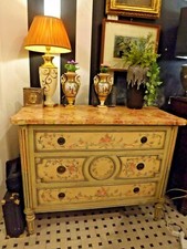 Cassettone antico Vintage laccato Veneziano originale Italiano