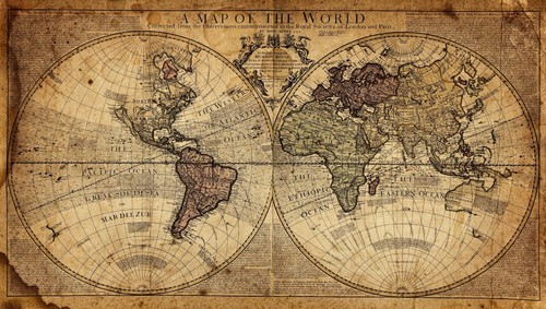 1630 mappa del mondo - mondo, antica