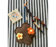 Charm borsa fiore velluto