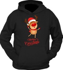 FELPA NATALE MERRY CHRISTMAS CERVO IDEA REGALO SANTA CLAUS