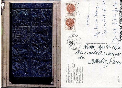 Emilio greco autograph - emilio,
