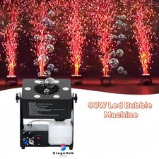 Macchina a Bolle LED 90W 6X4W RGBW DMX/Telecomando per Matrimonio DJ Effetto Festa
