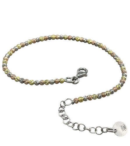 Bracciale pallinato argento - bracciale,