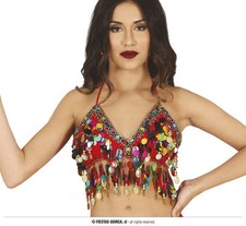 Top danza del ventre - ventre, rosso
