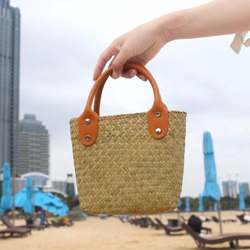 Borsa intrecciata paglia - intrecciata,