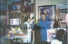 IMMAGINE ATELIER DEL PITTORE MAESTRO GIOVANNI RIGHETTI -COMO-