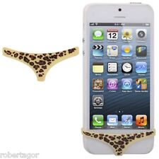 COVER IPHONE 4 4S 5 TASTO SILICONE BIANCHERIA INTIMA SLIP MUTANDINA LEOPARDATA