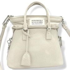 Borsa a tracolla Maison Margiela 5AC Mini a 2 vie borsa a mano in pelle bianca