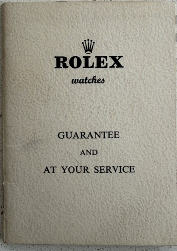 Libretto garanzia rolex - un,